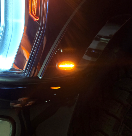 Led Fender Side Marker Lights Assembly, 2 Pcs Amber Front Fender Flare Lights & 2 Pcs Red Rear Full Dually Trunk Bed Fender Lamps Kit for Ford F150 Raptor 2016-2020 Trucks/Pickup