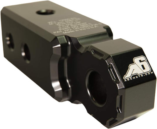 Recovery Shackle Block Assembly 2.5 INCH Double Hole, Black - Hitch Receiver Block - Proudly Made in the USA